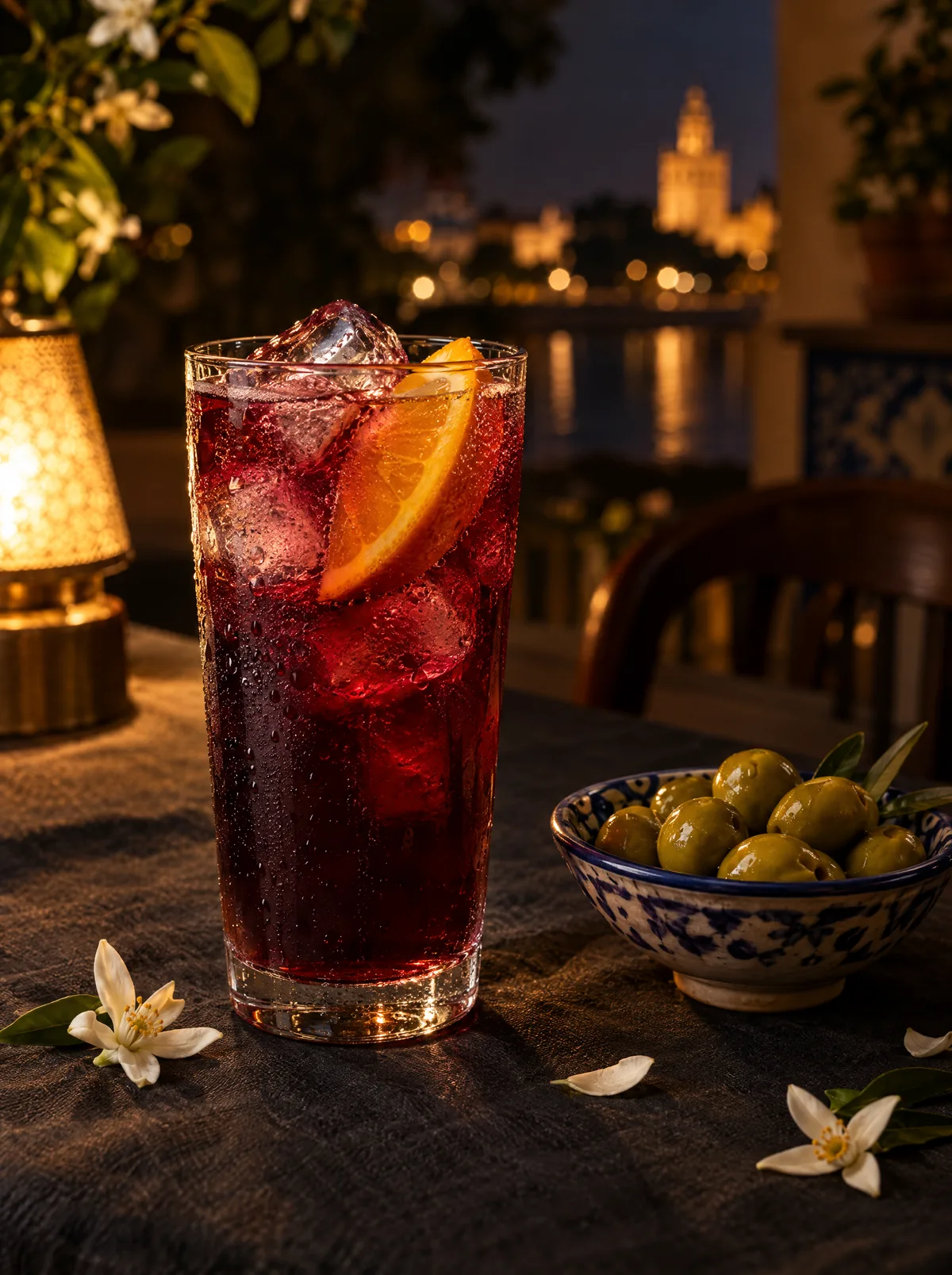 Tinto de verano con naranja natural